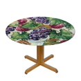 thumbnail image 3 of HAOXIT Round Tablecloth, Watercolor Bottles and Glasses of Grapes Tablecloth Protector for Dining Table, Buffet Parties and Campi 54-58, 3 of 8
