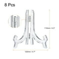 thumbnail image 2 of 4.3" Easel Plate Holder, Plastic Folding Display Stand Clear for Decorative Picture Frame, 8 Pack, 2 of 6