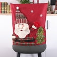 thumbnail image 5 of Christmas Chair Covers Checked Snowman Santa Claus Chair Cover Linen Case Christmas Festival Household Kitchen Restaurant Decoration, 5 of 9