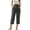 Army Green, variant on Cotton Pants for Women Loose Fit Women's Fashion Solid Color Casual with Elastic Back Waist with Pockets and Straight Leg Ropped Pants Red S