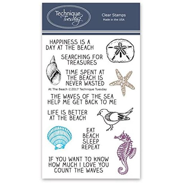 At The Beach Clear Stamps Clear Rubber Stamps Photopolymer Stamps Card Making Supplies Scrapbooking Stamps Walmart Com Walmart Com