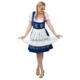 thumbnail image 5 of Dirndl Trachten Haus 3 Piece Short German Oktoberfest Dirndl Cotton Dress for Womens and Girls - Blue, 5 of 11