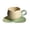 Apricot, variant on Yesbay 1 Set Coffee Cup Ceramic Tulip Coffee Mug with Coaster Smooth Surface Heat-resistant Tea Cup for Home