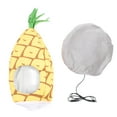 thumbnail image 2 of Heated Cat Cave, Comfortable Decorative Washable Removable USB Plug in Heating Adjustable Temperature Cartoon Semi Enclosed Heated Cat Bed  for Indoor Pet Ananas Style, 2 of 7