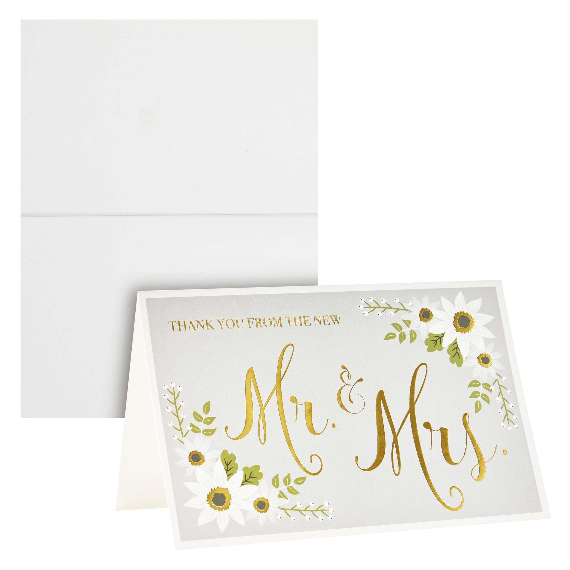 Thank You Wedding Cards with Envelopes & Stickers, 100 Bulk Pack, Silver  Foil, 1 - Kroger