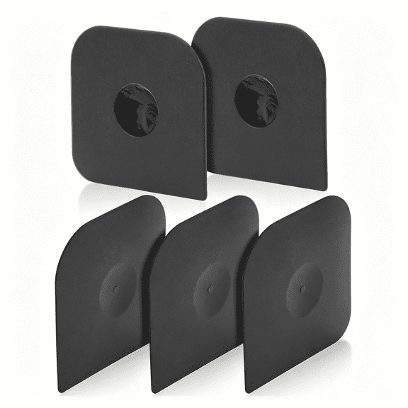 BPPEG Pan Scraper Pot Scraper Plastic Kitchen Scraper Tool,Food Scraper|5Pcs Dish Scraper Hard Nylon,Non-Scratch Platic Cleaning Scraper Tool for Kitchen Pan,Pot,Cast Iron,Pizza Stone (Black)