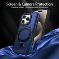 thumbnail image 5 of TECH CIRCLE Case for iPhone 12 Pro/iPhone 12, Premium Plastic/TPU Hard Case with Sturdy View Kickstand Military Drop Shockproof Protective Rugged Slim Back Cover Shell for iPhone 12 Pro / 12,Royalblue, 5 of 9