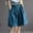 Blue, variant on JJHGVB Womens Linen Shorts Womens Long Shorts Baggy Shorts Women Long Shorts for Women Flowy Shorts High Waisted Wide Leg Beach Resort Pants Below the Knee Pedal Pushers for Women Blue L