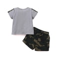 thumbnail image 2 of LAPAKIDS Toddler Baby Boy Outfits Clothes Tops T-Shirt + Camo Print Shorts Summer Clothes Set 6-9 Months, 2 of 6