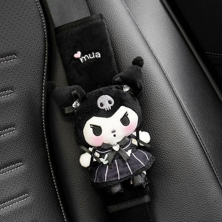 Sanrios Cartoon Kuromi My Melody Cute Soft Plushie Doll Car Seat Belt Protector Cover Decoration Accessories Shoulder Protectors
