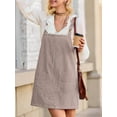 thumbnail image 5 of Women's Summer Striped Casual Denim Dress Sleeveless Denim Dress with Pockets, 5 of 7