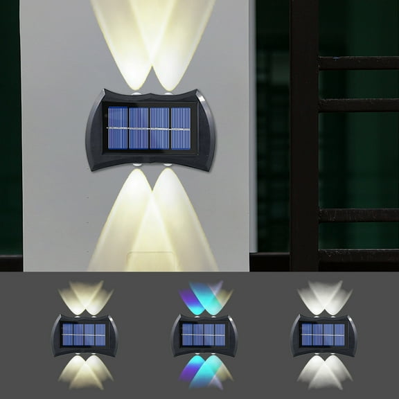 Solar Landscape Spotlights Outdoor Garden Lights Wireless Solar Powered Waterproof Yard Walkway Path Lighting Bright Illumination Easy Installation, UKHBMC | Black