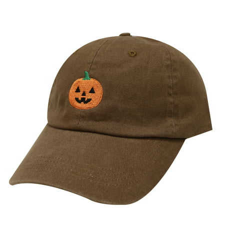 City Hunter C104 Halloween Pumpkin Cotton Baseball Dad Caps 16Colors (Brown)
