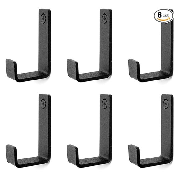Robe & Towel Hook, 6 pack Heavy Duty Stainless Steel Outdoor Wall Hooks for Hanging Towel, Coat, Backpack, Keys, etc (Modern Industrial)