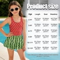 thumbnail image 5 of DISNIMO Watermelon Print Girl Swimsuits One Piece Swimwear with Skirt Sleeveless U Neck Bathing Suit Quick Dry Swim Dress for Kids Girls 3-4Y, 5 of 8