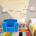 thumbnail image 4 of Infans Kids Sofa Toddler Foam Filled Armchair w/ Velvet Fabric Baby Perfect Gift Blue, 4 of 7