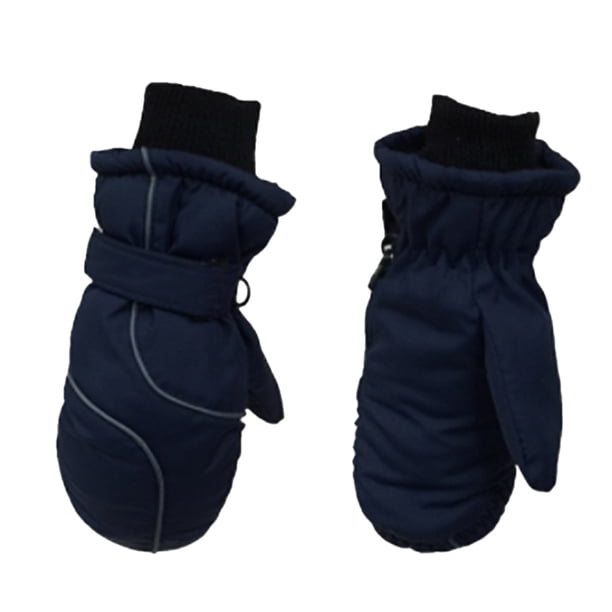 Yuarrent 1 par de mitones para niños, guantes Unisex impermeables de invierno, equipo deportivo para niños, regalos fáciles de combinar, actividades al Suministros térmicos azul marino 1 Yuarrent HA059223-07B