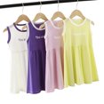thumbnail image 1 of Tongliya 1 Pièce Polyester Filles Glace Soie Lettre Impression Robe Manches Courtes F Robe Verte de Soie de Glace 120cm, 1 of 15