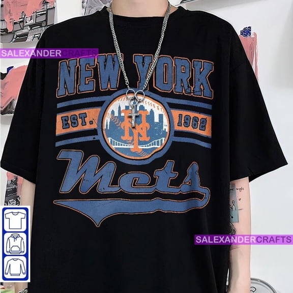 Vintage New York T-shirt Mets , New York Tee Baseball