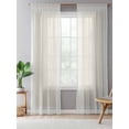 thumbnail image 5 of Sheer Curtains 84 Inches Long, Cream Greek Key Semi Sheer Curtains Light Filtering Window Treatment, Geometric Greece Ancient Farmhouse Geo Privacy Voile Drapes for Living Room Bedroom 52x84 Inch, 5 of 7