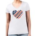 thumbnail image 4 of Women's G-III 4Her by Carl Banks  White Detroit Tigers Super-Slim Fit Lightweight Heart V-Neck T-Shirt, 4 of 5