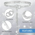 thumbnail image 3 of Tutuviw Crystal Waist Belt for Women, Rhinestone Chain Belt O-Ring Waistband Belt for Dress, Adjustable Rhinestone Waist Chain Belt for Jeans Dressesby for Women Dresses, 3 of 7