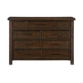 thumbnail image 6 of 6pc Master Bedroom Furniture Set Classic Brown Finish Cal-King Size Captain Storage Bed, 6 of 7
