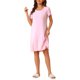 thumbnail image 1 of INSPIRE CHIC Camisón de Mujer de Manga Corta con Volantes, Vestido de Noche, Ropa de Casa, Camisones, Color Rosa, 1 of 6