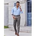 thumbnail image 2 of COOFANDY Men's Classic Fit Flat Front Dress Pants No Iron Premium Casual Pants Expandable Waist Suit Pants, 2 of 6