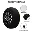 thumbnail image 2 of KLL green grass and butterfly Pattern 14-17 inch Spare Tire Cover Universal Wheel Protector for Truck SUV Trailer Camping Rv Tire Covers-14 inch, 2 of 6