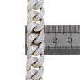 thumbnail image 4 of 10K Yellow Gold 14mm Diamond Solid Miami Cuban Bracelet 9.50" Pave Link 7.75 CT., 4 of 8