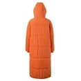 Etconen Women Long Quilted Coat Hooded Maxi Length Long Sleeve Puffer Jacket Padded Coat Winter 9777