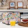 thumbnail image 5 of Toaster Cover 4 Slice Vintage Groovy Flowers Dustproof Bread Maker Cover Fingerprint Bakeware Protection Wide Slot Toaster Bag Reusable Kitchen Small Appliance Cover TC278, 5 of 5