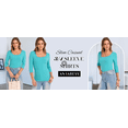 thumbnail image 3 of ANRABESS Womens 3/4 Sleeve Scoop Neck Tops Ribbed Knit Slim Fitted Casual Basic Tee Shirts 2026 Fall Trendy Going Out T-Shirt Khaki Small, 3 of 10