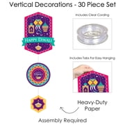 Big Dot of Happiness Happy Diwali - Festival of Lights Party DIY Dangler Backdrop - Hanging Vertical Decorations - 30 Pieces