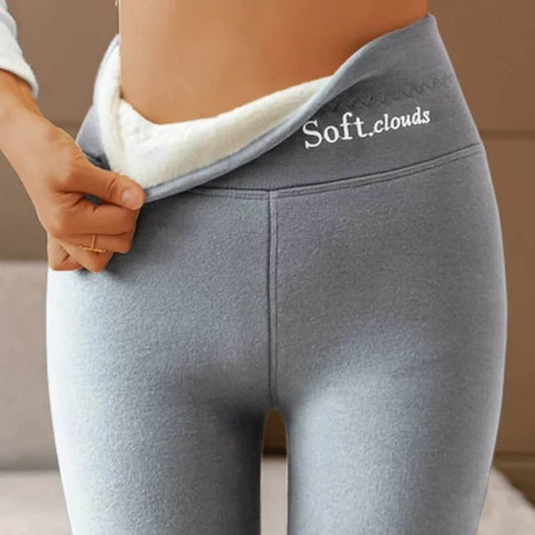 safuny Women's Winter Plus Size Legging Thick Fleece Pants Relaxed