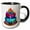 Black/White, variant on 3drose, Colorful and Fun Two Layer Cake Illustration, 11oz Magic Transforming Mug