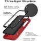 thumbnail image 4 of Entronix Funda Resistente para Galaxy S21, Triple Capa, Resistente a Golpes y Anticaídas, Color Rojo, 4 of 7