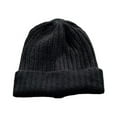 thumbnail image 7 of Unisex Hat Large Size Solid Warm Soft HIP HOP Knitted Hats Men Winter Caps Women's Skullies Beanies for Girl Wholesale шляпа (Black), 7 of 7