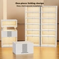 thumbnail image 3 of Space-Saving Collapsible Shoe Storage Cabinet – 6-Tier Stackable Plastic Organizer for 12 Pairs, Transparent Magnetic Doors, Easy Assembly Shoe Rack for Hallway, Closet, Living Room – 6th Floor, 3 of 8