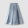 thumbnail image 2 of Sngxgn Skirts Basic Casual Versatile Stretchy High Waist Ribbed Mini Skirt(Light Blue,One Size), 2 of 7