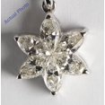 thumbnail image 2 of 18k White Gold Marquise Cut Invisible Setting Diamond Flower Pendant (1.08 Ct, G-H Color, VS Clarity), 2 of 2