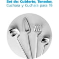 thumbnail image 4 of Juego de Cubiertos Bluelander 16 piezas Plateadas con Acabado Mate, 4 of 4