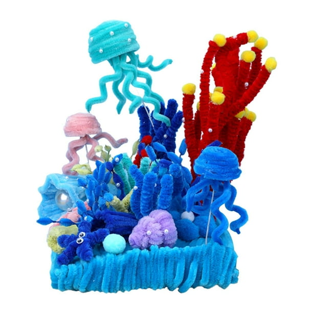Chenille Stem Art - Manualidades creativas para decoración del hogar, proyectos artísticos, adornos, regalos, limpiapipas, manualidades para centros