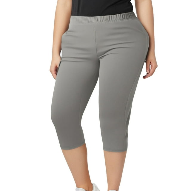 Women's 3/4 Length Yoga Shorts - High Elasticity Comfort Fit - Versatile Basic Style for Gym & Everyday Wear