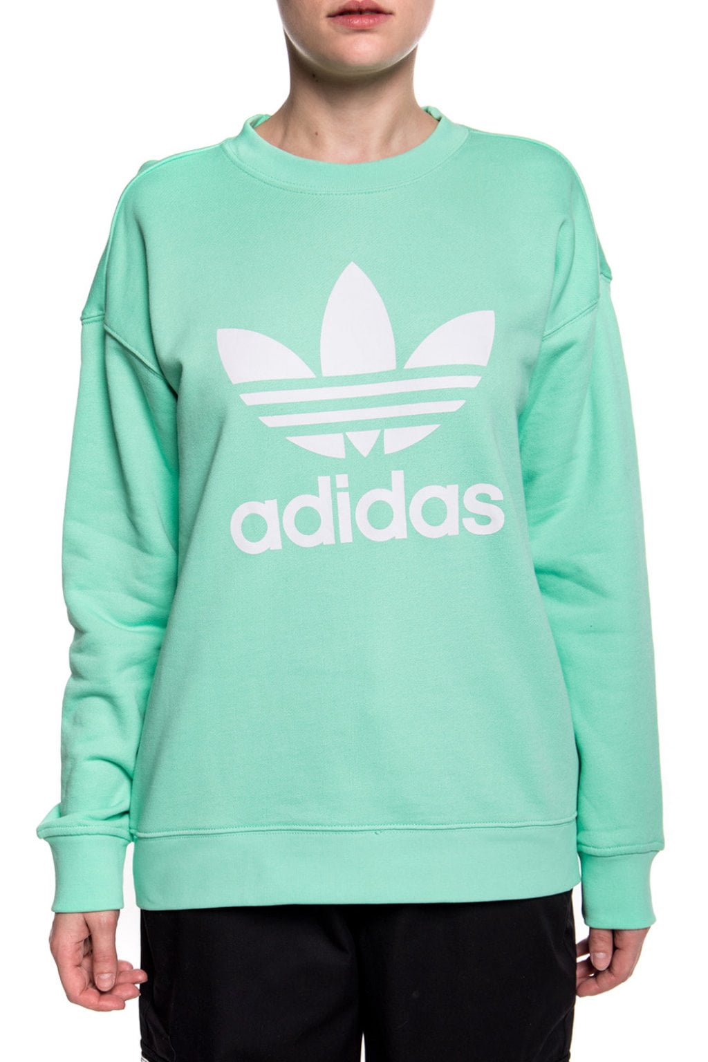 womens green adidas sweatshirt
