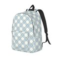 thumbnail image 2 of Balery Daisy Plaid Blue Vintage Canvas Backpack for Men and Women - Large Capacity, Durable Travel Laptop Bag for School, Work, Hiking, and Outdoor Activities, 2 of 7