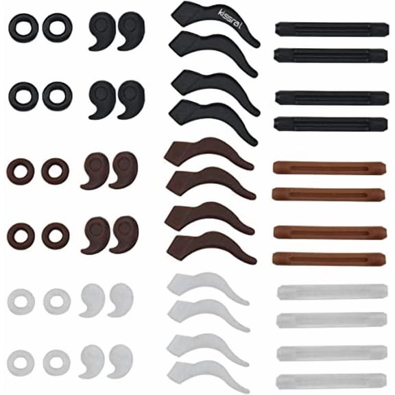 24 Pairs Silicone Eyeglasses Retainers,Anti-Slip Glasses Ear Hook Grip,Eyeglass Temple Tips for Kids Adults,Ear Grip Hooks for Reading Glasses