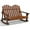 Coffee, variant on Costway 2 Person Kid Adirondack Rocking Chair Outdoor Backrest Armrest Solid Wood Coffee