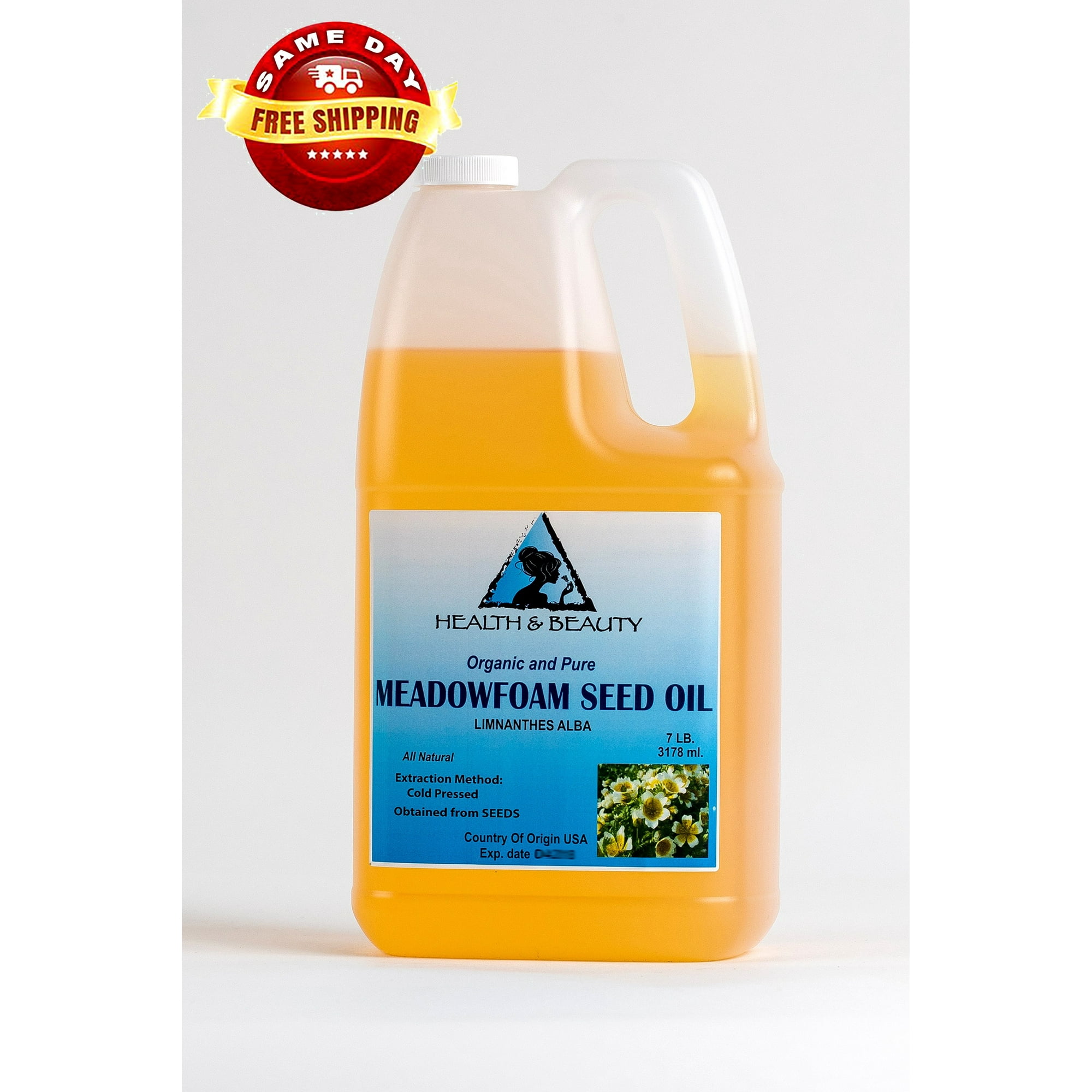 MEADOWFOAM SEED OIL ORGANIC CARRIER COLD PRESSED 100% PURE 7 LB